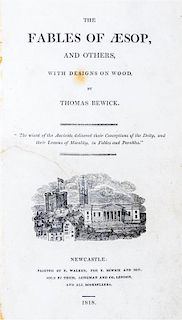 (BEWICK, THOMAS) AESOP. The Stories. Newcastle, 1818. First edition, signed with thumbprint.