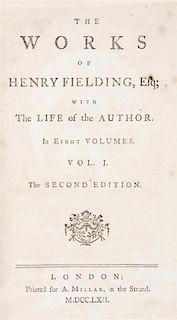 FIELDING, HENRY. Works. London, 1762. 8 vols.