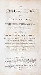 * MILTON, JOHN. The Poetical Works. London, 1809. 7 vols. Todd's edition, second edition.