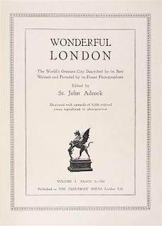 WONDERFUL LONDON. Edited by John Abcock. London, n.d. 3 vols.