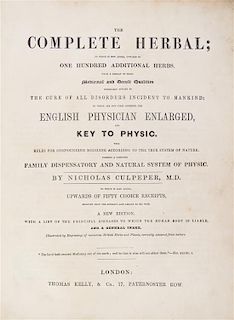 Culpeper, The Complete Herbal. London, n.d. [c. 1850] Complete.