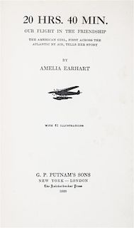 Earhart, Amelia. 20 hrs. 40 mins. New York, 1928.