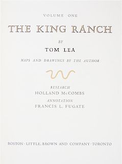 LEA, TOM The King Ranch. Boston, 1957.