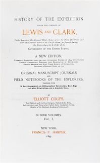 LEWIS AND CLARK'S EXPEDITION. Coues, Elliott. History Of The Expedition. New York, 1893. 4 Volumes, First Edition.