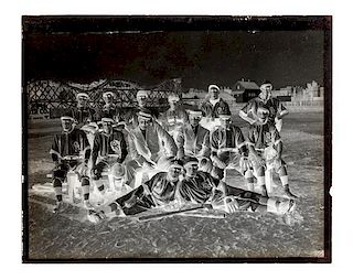 (CHICAGO, PHOTOGRAPHY). A collection of glass plate negatives depicting sports teams. Chicago, c. 1890-1900.
