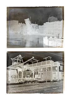 (CHICAGO, PHOTOGRAPHY).  A collection of glass plate negatives featuring different Chicago engineering projects. Chicago, c. 189