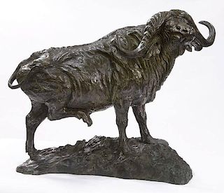 Mick Doellinger "Irritated" bronze sculpture of a