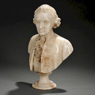 Carved Marble Bust of a Gentleman