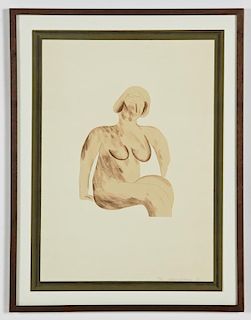 David Hockney (British, b. 1937) Picture of a Simple Framed Traditional Nude Drawing