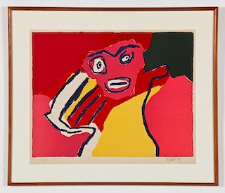 Karel Appel (Dutch, 1921-2006) "Face", 1969