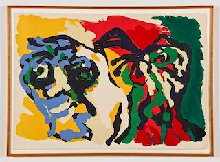 Karel Appel (Dutch, 1921-2006) "Two Heads", 1969, EA