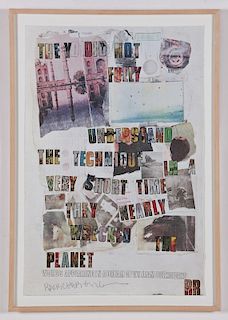 Robert Rauschenberg (American, 1925-2008) "Words Appearing in a Dream of William Burroughs", 1972