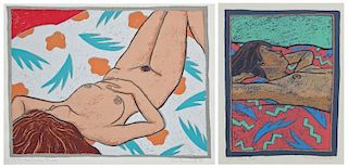 Tom Burnett (New Zealand, 20th c.) Two Works: Nudes