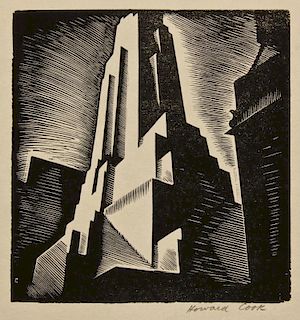 Howard Norton Cook (American, 1901-1980) Skyscraper #1, 1928