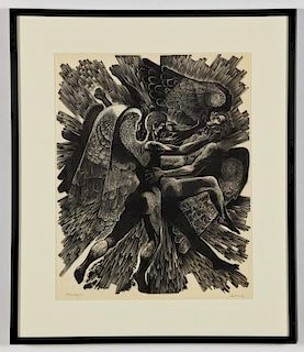 Lynd Ward (American, 1905-1985) "Three Angels", 1969