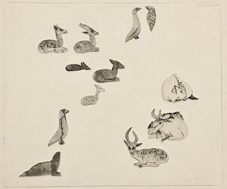 Joseph Hecht (British/Polish, 1891-1951) 12 Animals