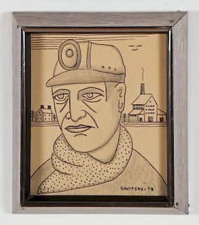 Jack Savitsky (American, 1910-1991) "Coal Miner Jack", 1979