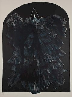 Leonard Baskin (American, 1922-2000) "Crow Icon", 1982