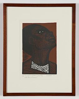 Elizabeth Catlett (American, 1915-2012) "My Right Is a Future of Equality With Other Americans", 1947