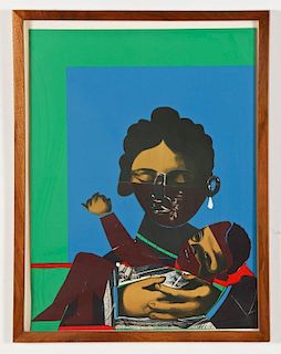 Romare Bearden (American, 1911-1988) "Mother and Child"