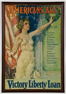Howard Chandler Christy "Americans All! Victory Liberty Loan" Poster