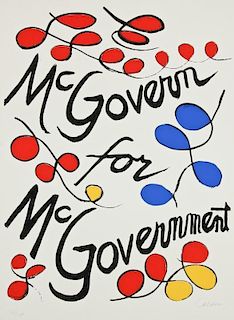 Alexander Calder (American, 1898-1976) "McGovern for McGovernment", 1972
