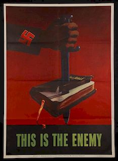Vintage WW2 Poster: "This is the Enemy", 1943