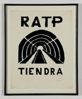 Atelier Populaire "RATP Tiendra" Poster