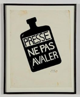 Atelier Populaire "Presse Ne Pas Avaler" Poster