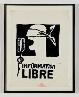 Atelier Populaire "Information Libre" Poster