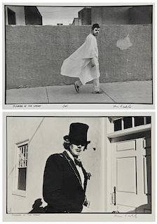 Harvey Finkle (American, 20th c.) Two Photographs: Mummers of Two Street