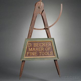 Compass-form Toolmaker's Trade Sign