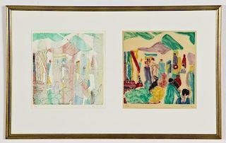 Matt Phillips (American, b. 1927) Two Works, Framed