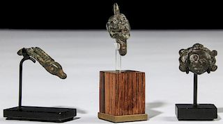 3 Ancient Figural Bronze Artifacts