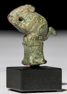 Ancient Roman Bronze Rat on a Plinth