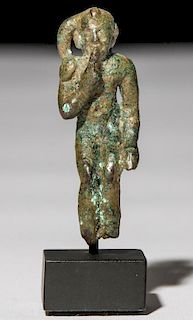 Ancient Ptolemaic Bronze Harpocrates Figure