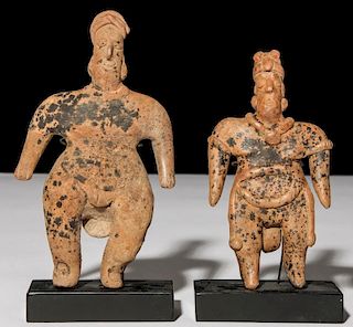 2 Pre Columbian Clay Figures, Colima