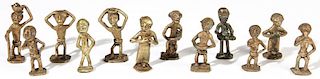 Group of 12 Ashanti Gold Dust Figural Weights