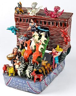 Ocumicho Ceramic La Arca de Noe/Noah's Ark