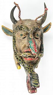 Vintage Mexican Dance of the 7 Vices Diablo Mask