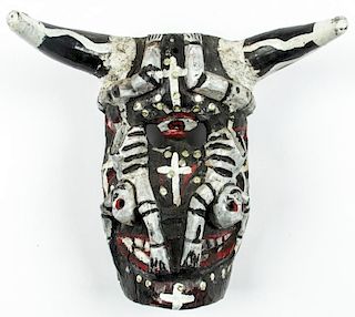 Vintage Mexican Pastorela Dance Mask, Michoacan