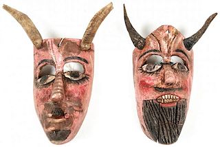 Vintage Mexican Dance Masks, Mezcala