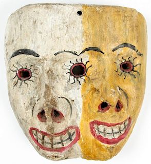 Vintage Mexican Festival Mask: Dance of the 7 Vices
