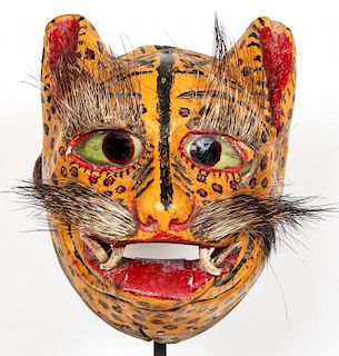 Vintage Guerrero Mexico Tigre Dance Mask