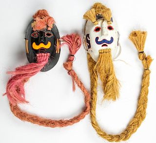 2 Vintage Veracruz Spaniard Masks
