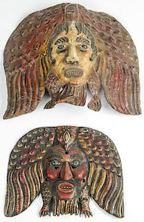 2 Vintage Guerrero Copper Masks
