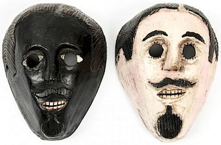 2 Juan Negro and Spaniard Veracruz Dance Masks