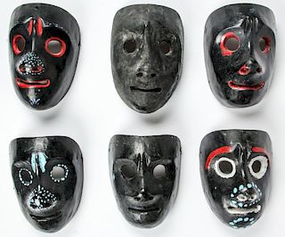 6 Vintage Mexican Chanquitos Masks