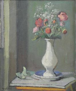 LUBITCH, Ossip. Oil on Canvas Still Life with