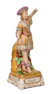 A French Porcelain Figure, Jacob Petit Height 11 inches.